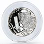 Congo 2000 francs Elements of Life Cheetah DNA Fial proof silver coin 2014