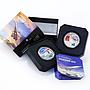 Niue set 2 coins Passenger Jets Concorde and Tu144 colored silver 2011