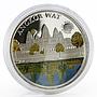 Palau 5 dollars World of Wonders Angkor Wat colored proof silver coin 2010