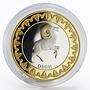 Tokelau 5 dollars Zodiac Aries gilded silver coin 2012