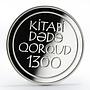 Azerbaijan 50 manat Book of my grandfather Corkuta 1300 silver proof coin 1999