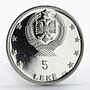 Albania 5 leke 500th Anniversary Victory over the Turks silver proof coin 1969