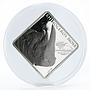 Cameroon 1500 francs Rhinoceros Noir Animal proof silver coin 2010