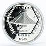 Mexico 10 pesos Piramide del Castillo proof silver coin 1994
