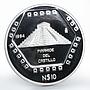 Mexico 10 pesos Piramide del Castillo proof silver coin 1994