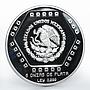 Mexico 10 pesos Piramide del Castillo proof silver coin 1994