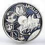 Fujairah 10 riyals Apollo XIII Moon Landing Program proof silver coin 1970