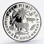 Tonga 2 pa'anga FAO 60th Birthday Animals and Grains proof silver coin 1978