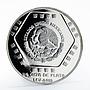 Mexico 1 peso Chaac Mool silver proof coin 1994