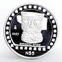 Mexico 5 pesos Baasero Efigie God of Rain proof silver coin 1993