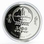 Mongolia 5000 togrog Equus Ferus Wild horse colored proof silver coin 2007