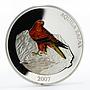 Mongolia 5000 togrog Aquila Rapax Steppe Eagle colored proof silver coin 2007