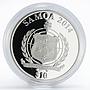 Samoa 10 dollars The Fall of Berlin Wall proof silver coin 2014