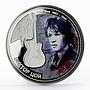 Fiji 10 dollars Soviet singer Viktor Tsoi colored silver coin 2012