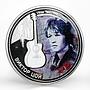 Fiji 10 dollars Soviet singer Viktor Tsoi colored silver coin 2012