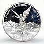 Mexico 5 onzas Winged Victory Statue Volcanoes proof silver coin 1996