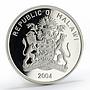 Malawi 20 kwacha The Big Five Lion proof silver coin 2004