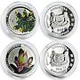 Singapore set of 10 coins The Splendour of Native Orchids Series proof 2016