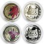 Singapore set of 10 coins The Splendour of Native Orchids Series proof 2016