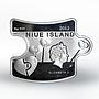 Niue set of 2 coins You and Me birds silver crystals 2012