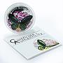 Tokelau 5 dollars Ornithoptera Priamus Butterfly colored proof silver coin 2012