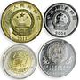 China set of 4 blister coins Chinese communist party politica coin 2004