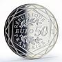 France 50 euro Jean-Paul Gaultier national symbol silver coin 2017