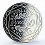 France 50 euro Jean-Paul Gaultier Coq Mariniere proof silver coin 2017