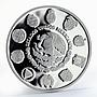 Mexico 5 pesos Pacific Ridley Sea Turtle proof silver coin 1994