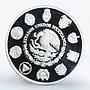 Mexico 5 pesos Pacific Ridley Sea Turtle proof silver coin 1994