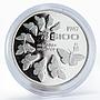 Mexico 100 pesos Monarch butterflies Fauna proof silver coin 1987