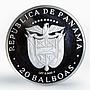 Panama 20 balboas Simon Bolivar The Liberator proof silver coin 1981