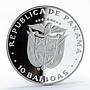 Panama 10 balboas Champions of Soccer proof silver coin 1982