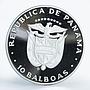 Panama 10 balboas Champions of Soccer proof silver coin 1982