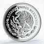 Mexico 100 pesos Monarch butterflies Fauna proof silver coin 1987