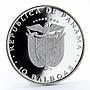 Panama 10 balboas Balseria game Guaymi Indigenous Sports proof silver coin 1980