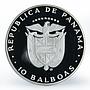 Panama 10 balboas Balseria game Guaymi Indigenous Sports proof silver coin 1980