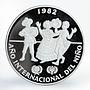 Panama 10 balboas International Year of the child proof silver coin 1982