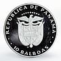 Panama 10 balboas International Year of the child proof silver coin 1982