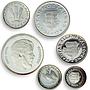 Hungary set of 6 coins Annual Set proof silver coin 1946