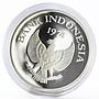 Indonesia 2000 Rupiah Javan Tiger proof silver coin 1974