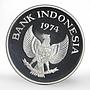 Indonesia 2000 Rupiah Javan Tiger proof silver coin 1974