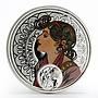 Niue 1 dollar Zodiac Sagittarius Alphonse Mucha silver colored proof coin 2011