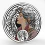 Niue 1 dollar Zodiac Sagittarius Alphonse Mucha silver colored proof coin 2011
