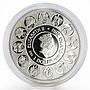 Niue 1 dollar Zodiac Libra Alphonse Mucha silver colored proof coin 2011