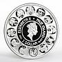 Niue 1 dollar Zodiac Libra Alphonse Mucha silver colored proof coin 2011