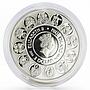 Niue 1 dollar Zodiac Pisces Alphonse Mucha silver colored proof coin 2011