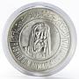 Ajman 7 1/2 riyals Wildlife Barbary Falcon silver coin 1970