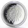 Yemen 2 rials Qadhi Azzubairi Memorial Lion proof silver coin 1969