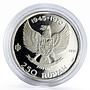 Indonesia 250 rupiah 25th Anniversary of Independence proof silver coin 1970